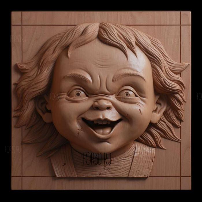 Chucky series 3 stl model for CNC